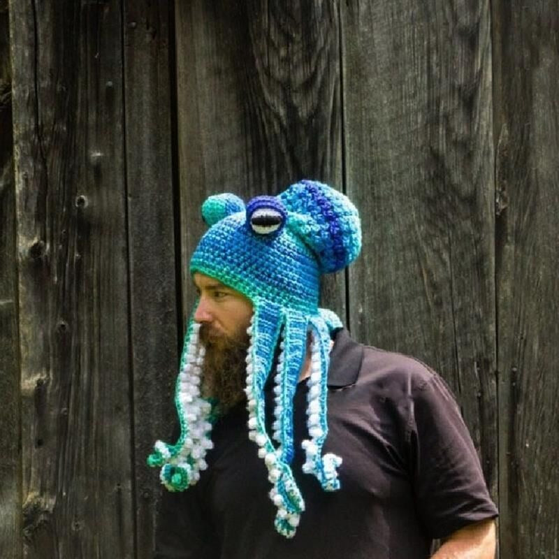 Funny Crochet Octopus & Gladiator Hat