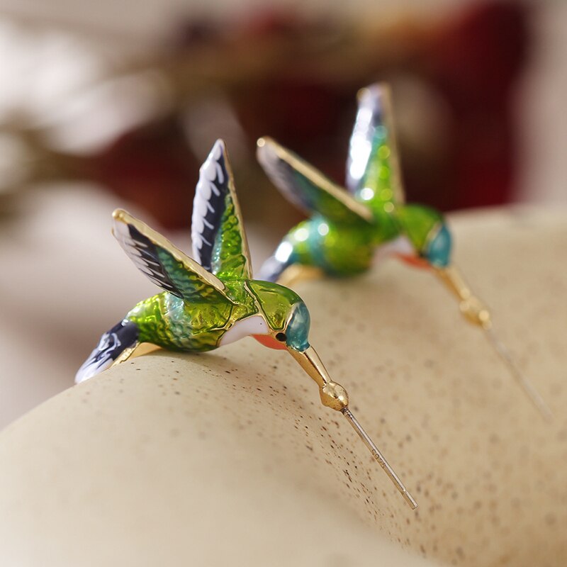 earrings Humming Bird Ear Jewelery - Dealbagco1 Pair Humming Bird Ear Jewelery