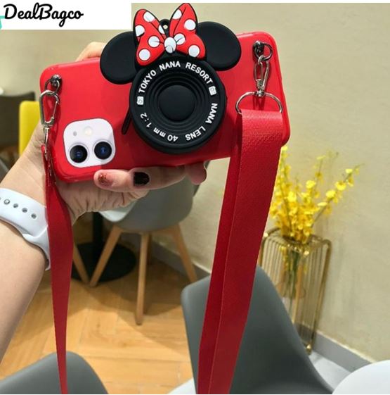 Phone Case 3D Minnie Mouse Camera Coin Purse Phone Case - DealbagcoFor iPhone 5 5s SE / Red
