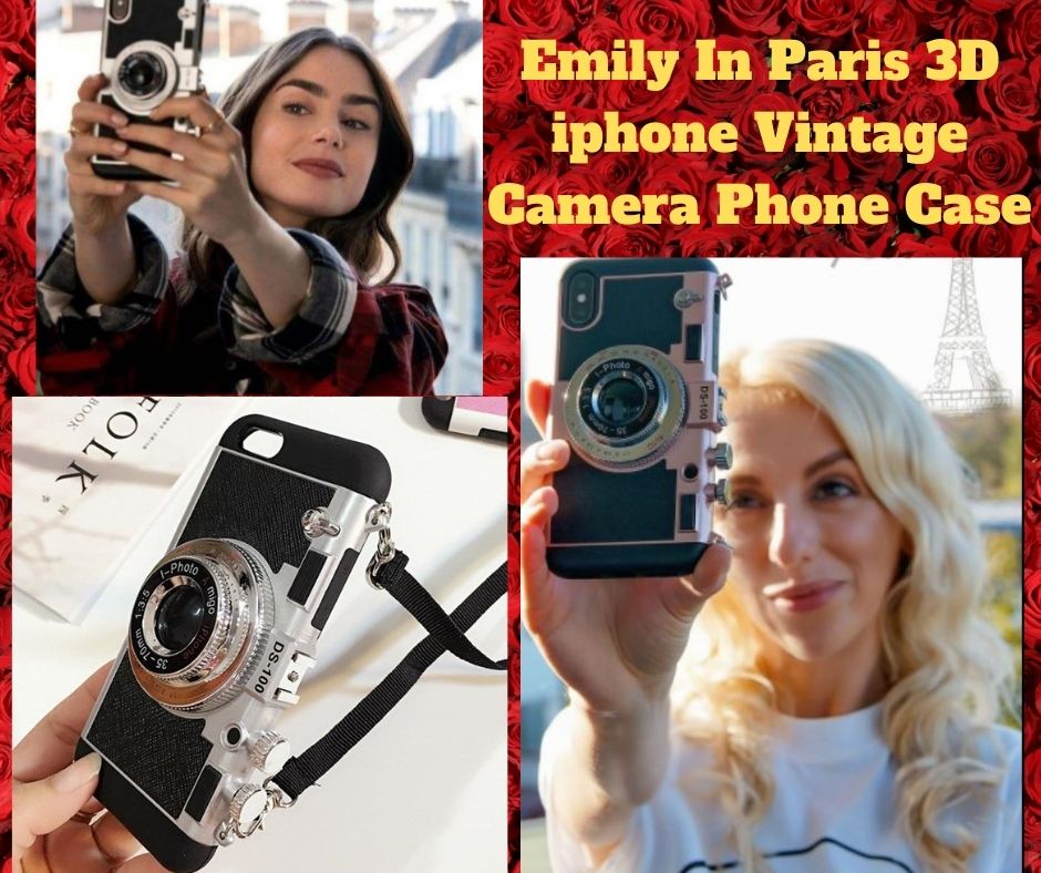 Vintage Camera Phone Case Emily in Paris 3D Vintage Camera iPhone & Samsung Case - Dealbagco